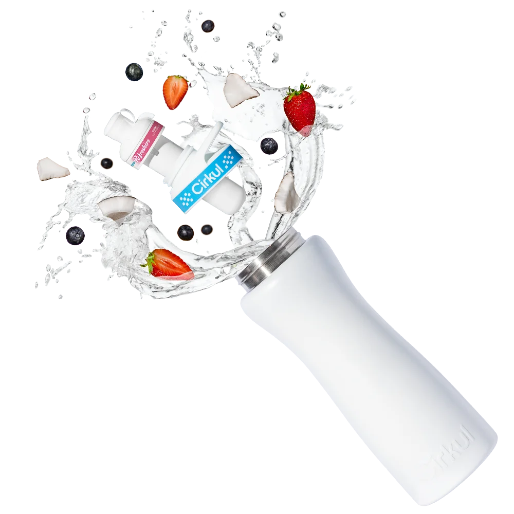 FREE 22oz. White Stainless Steel Bottle & Comfort-Grip Lid